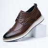 Fashion Casual men's leather shoes Leisurely comfortable and minimalist style Work and office Black brown hot selling shoes Plus Size