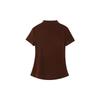 Women's High Neck Short Sleeve Slimming T-Shirt - Solid Color Pullover