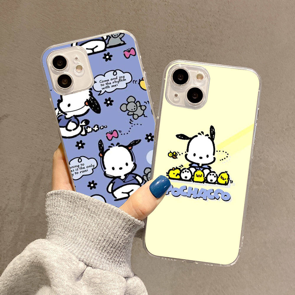 Case for Samsung A04 A14 A23 A34 A54 M23 M33 M52 M53 Realme 10 9 C30S C35 C55 VIVO Y02S Y21 Y51 X80 Pro Transparent Cover LI18 Pochacco