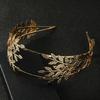 Greek Leaf Shape Hair Hoop Luxurious Model Show Tiaras Bride Styling Headwear