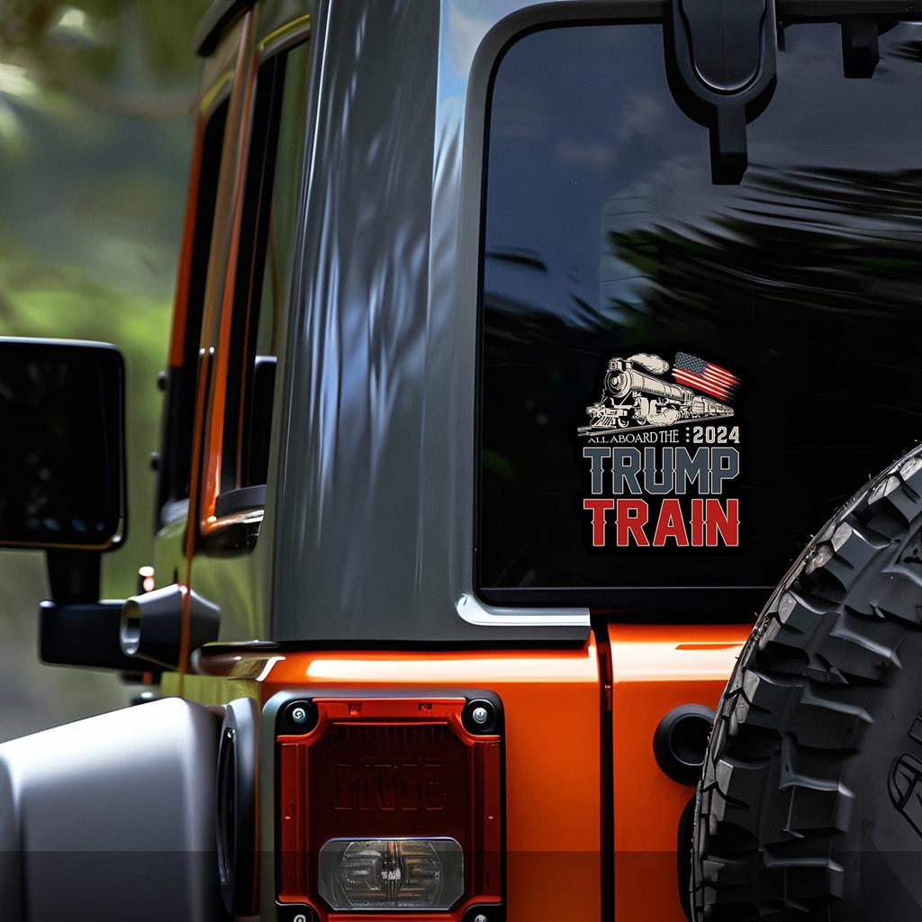 Trump Train Funny Car Stickers Waterproof for Auto Window Truck Body Self-adhesive Vinyl Decals