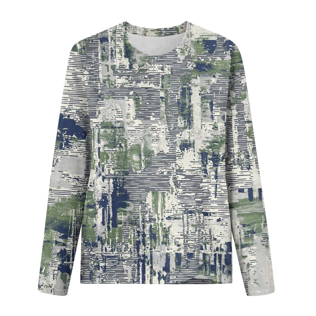 Modisches, lässiges Langarm-Oberteil mit Vintage-Ausschnitt für Damen