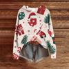 Ladies' Fashionable Printing Casual Hooded Long Sleeved Sweatshirt