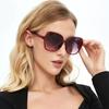 New Fashion Women Sunglasses Retro Large Frame Sun Glasses Trend Outdoor Holiday Man Eyeglasses Letter Toad Mirror Uv400