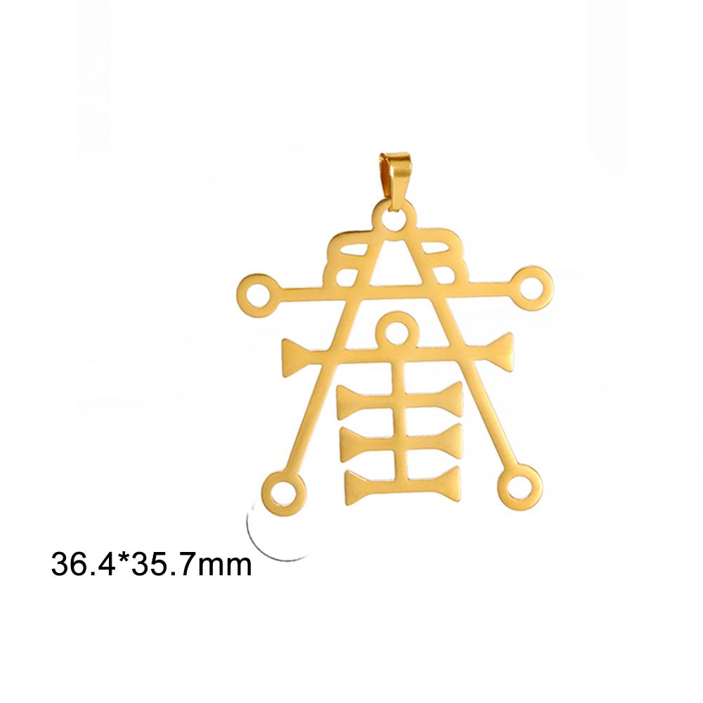 Dawapara Lucifer's Sigil Charm Seal Pendant Lucifer Symbol Charm Stainless Steel DIY Accessories for Necklace