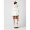 CC collect. Women S Fox Fur Belted Half Lightweight Down Cr c254pSg186
