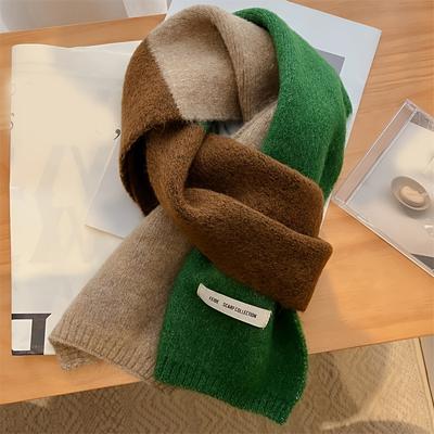 Elegante sciarpa color block - Morbida e accogliente imitazione cashmere - Scaldacollo unisex autunno/inverno