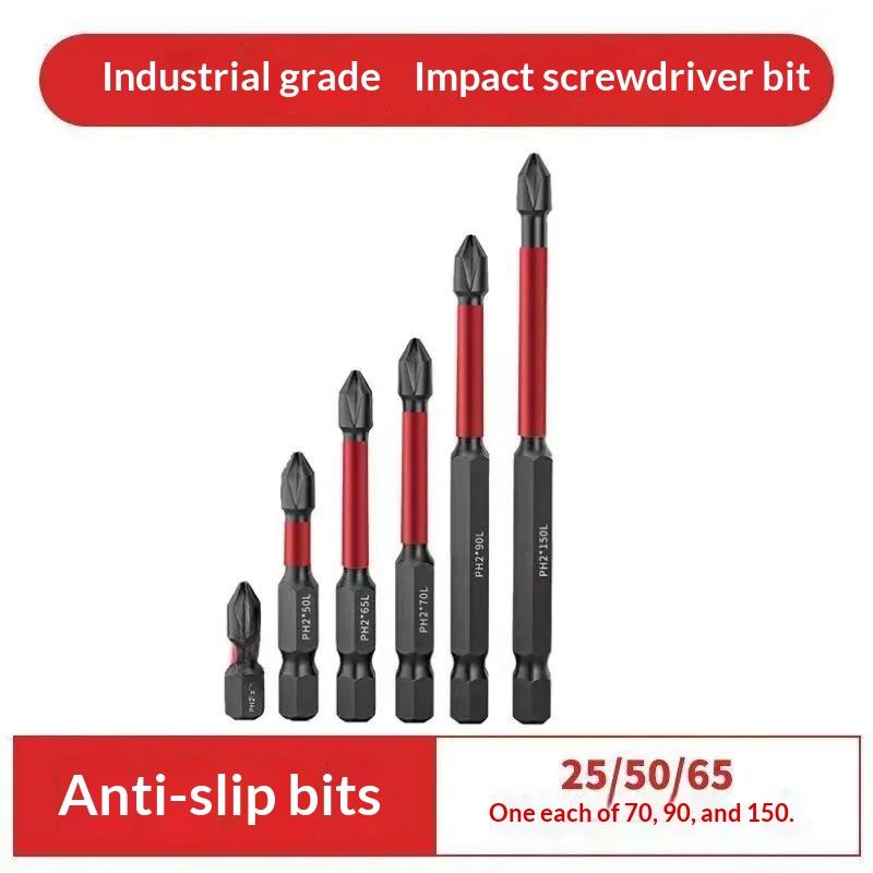 1 Set Anti Slip Bits Magnetic Screwdriver Bit Set Alloy Steel Impact Resistance Bits Phillip Suitable For Electric Drills