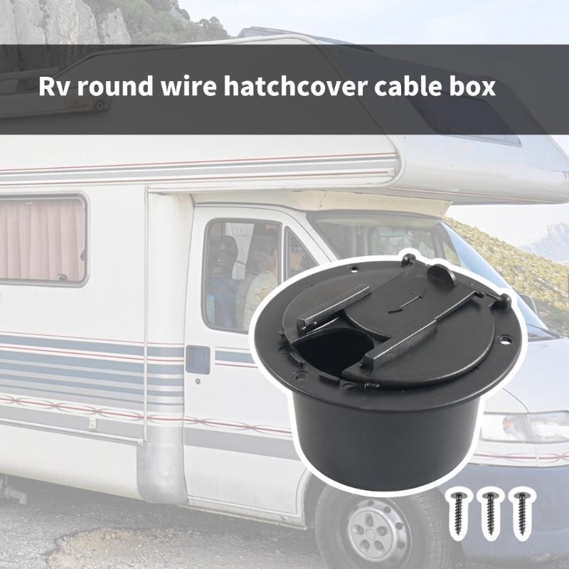 Circular Motorhome Electrical Wire Hatches Waterproof Electrical Wire Hatches Cable Entry Plate for Outdoor Vehicle Wiring