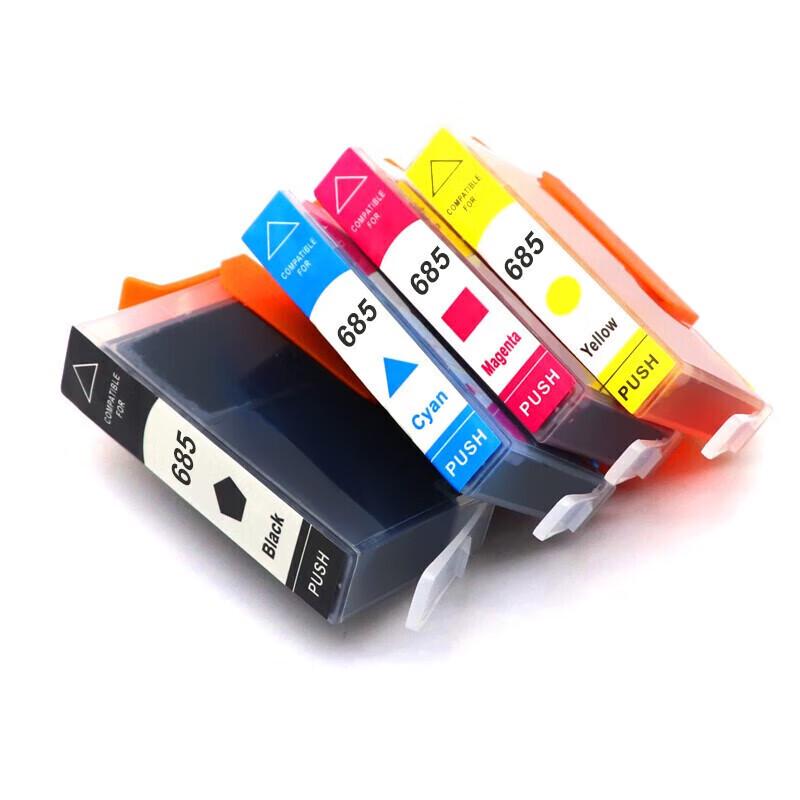 Juego de Cartuchos de Tinta HP 685XL de Alto Rendimiento de 4 Colores Compatible