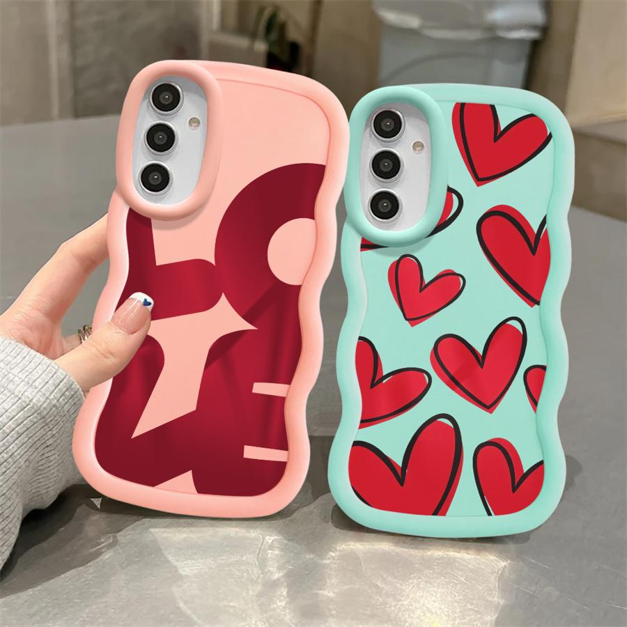 Love Heart Case for Samsung Galaxy A13 A52 A12 A16 A15 A11 A21s A14 Soft Phone Cover A53 A33 A22 A03 A04 A05 A23 A06