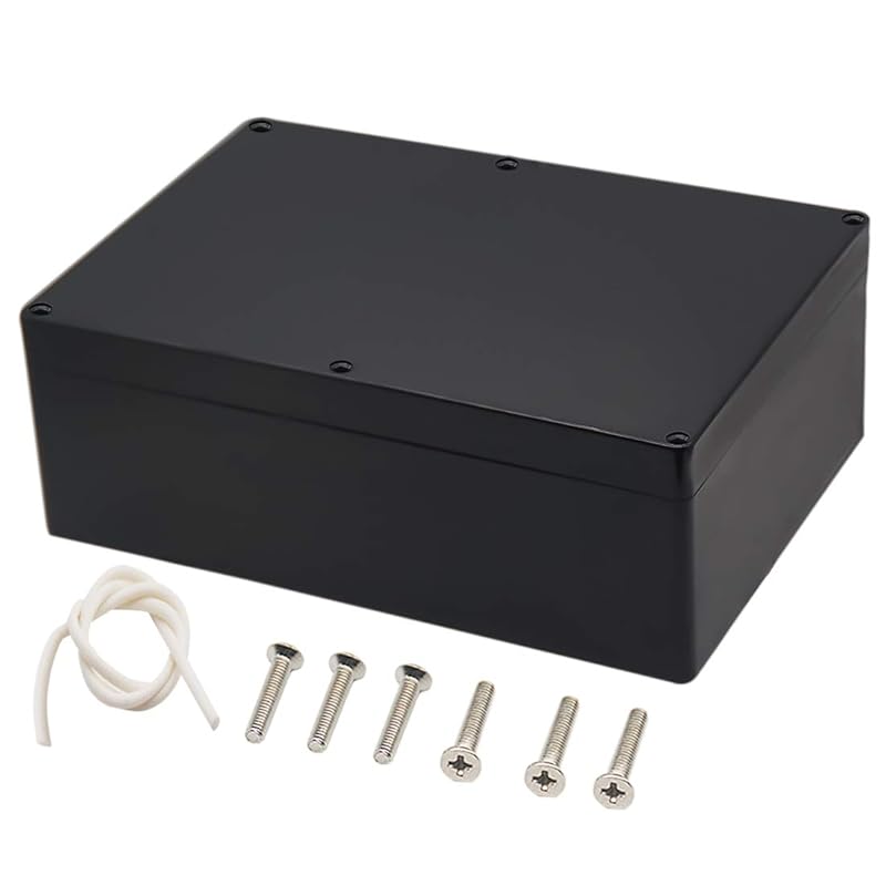 Junction Box, Zulkit Project Box IP65 Waterproof Outdoor Box ABS Plastic Electrical Boxes Electronic Enclosure Black 4.5 X 3.5 X 2.2 Inch(115 X 90 X