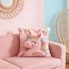 1 Stück Süße Einhorn Rosa Kissenbezug Beidseitig Waschmaschinenfest Kissenhülle Für Wohnzimmer Sofa Schlafzimmer Dekor