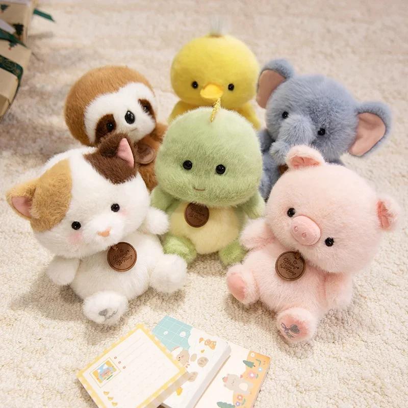 Cute Sitting Animals Panda Fox  Cat Soft Plush Dolls Stuffed Capybara Pig Plushie Baby Toys Gifts For Children Christmas Present