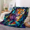 1pc Tiger Jungle Lightweight Flannel Blanket, Comfortable and Warm Blanket, for Office and Camping Sofa Bed, Livingroom178