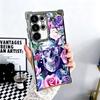 Floral Skull Flower Skeleton Plating Phone Case For Samsung Galaxy S24 S25 FE S26 Edge S23 Ultra S22 S21 Plus S20 Anti-Fall Aira