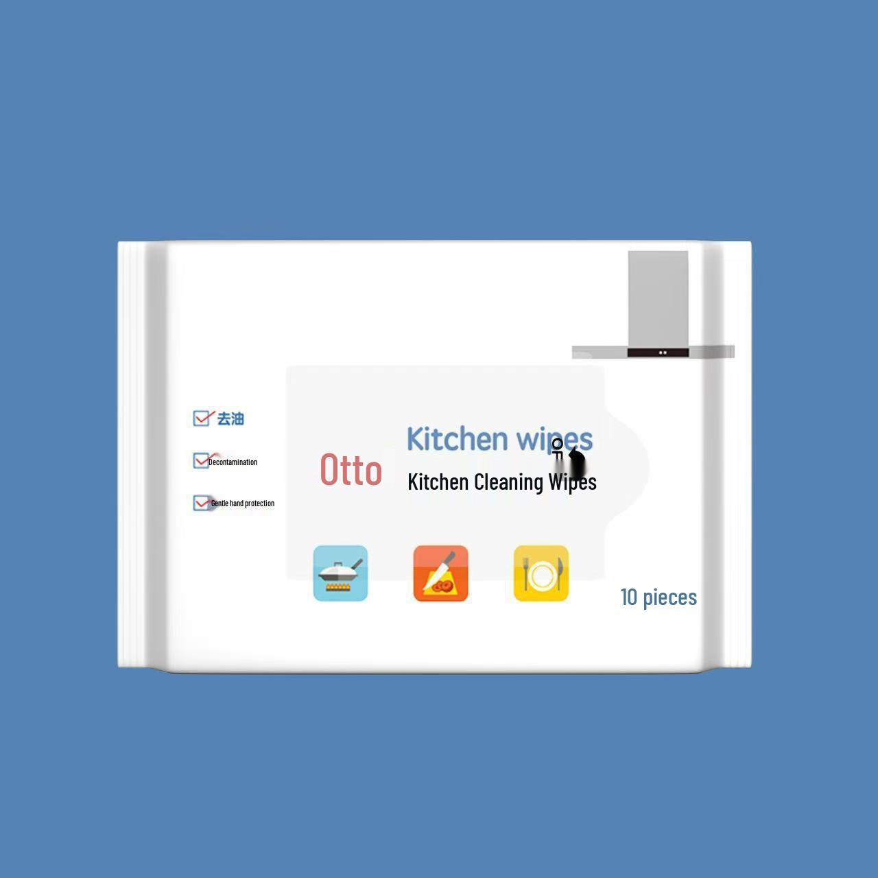 Extra Large Kitchen Wipes - 80 Thickened Sheets for Strong Oil Stain Removal