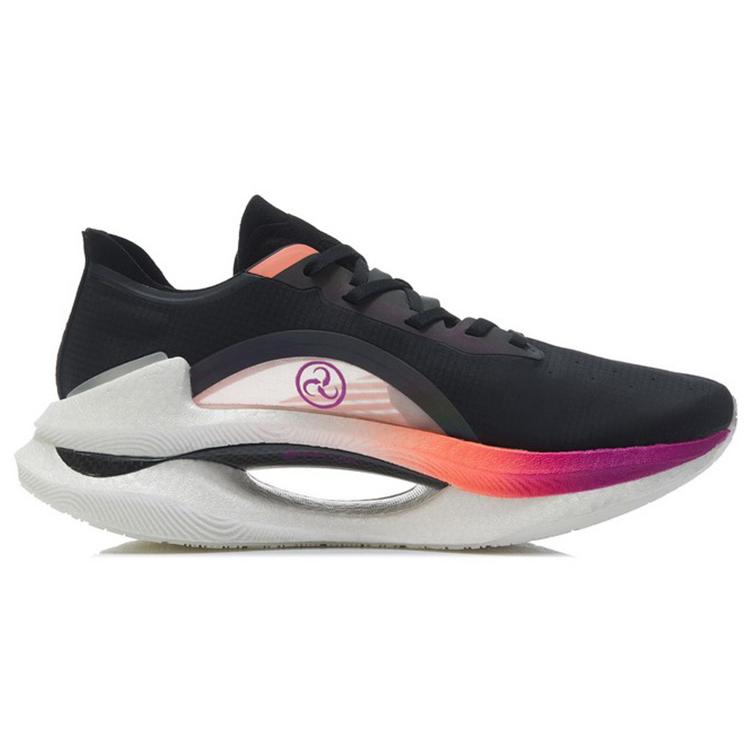 LiNing Jueying  Cushioning Anti-Slip And Wear-Resistant Lightweight Rebound Low-Top Running Shoes Black Purple ARHQ245-7