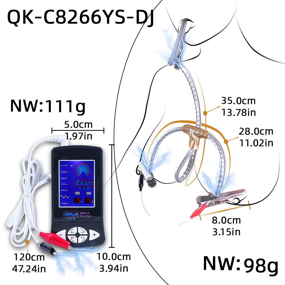 QKKQ 3 Clips Metal Alligator Nipple Clamps with Mouth Clamp Nipple Pain and Electro Stimulation BDSM Clamps for Women Men