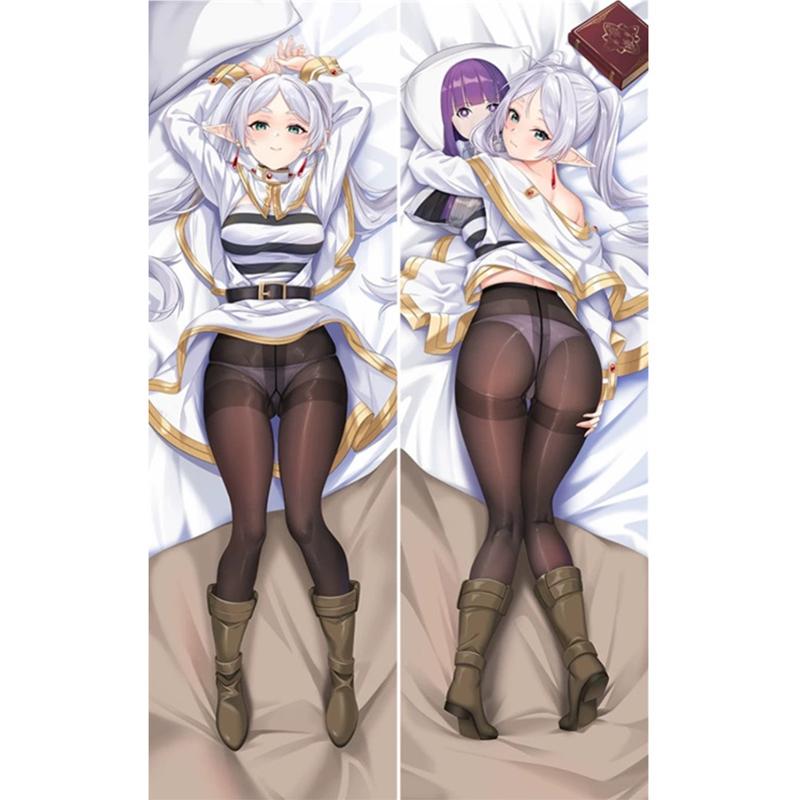 Hot Anime Frieren At the Funeral Frieren Aura Fern Hugging Body Pillow Case DIY Cushion Peach Skin/2way Tricot Pillow Cover