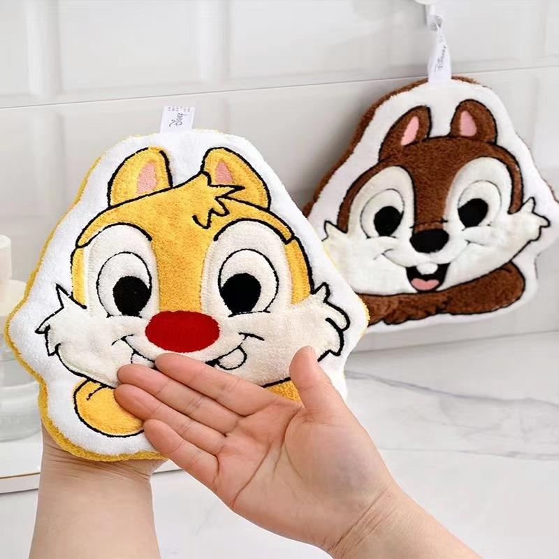 Cartoon embroidery tititicic cute hanging washing hand towel coral fleece hair-free hand towel kitchen rag