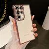 For Samsung Galaxy S25 Ultra Luxury Plating Flash Diamond Frame Transparent Phone Case For Samsung S22 S23 S24 S25 Plus Cover