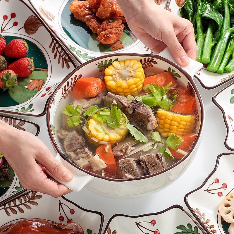 Qianhua Zhike Family Dinnerware Set with Casserole