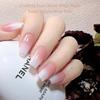 240tips/box Stick On Nails Long Coffin Press On Nails for Women Pink and White False Nail DIY Nails Art Decoration