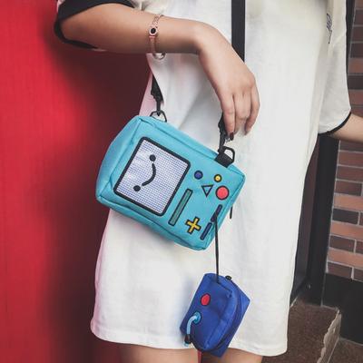 Kreslené Anime Adventure Time Tašky na zip pro ženy Peněženka na telefon Dámská plátěná Taška přes rameno na herní automat Vtipná crossbody taška