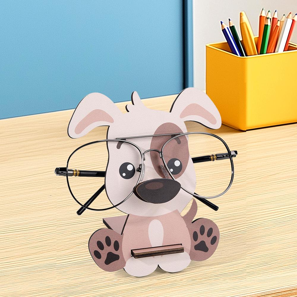 Creative Animal Glasses Frame Cartoon Cat Sunglasses Display Frame Glasses Storage Frame Hand-carved Household Wood Decoration3D