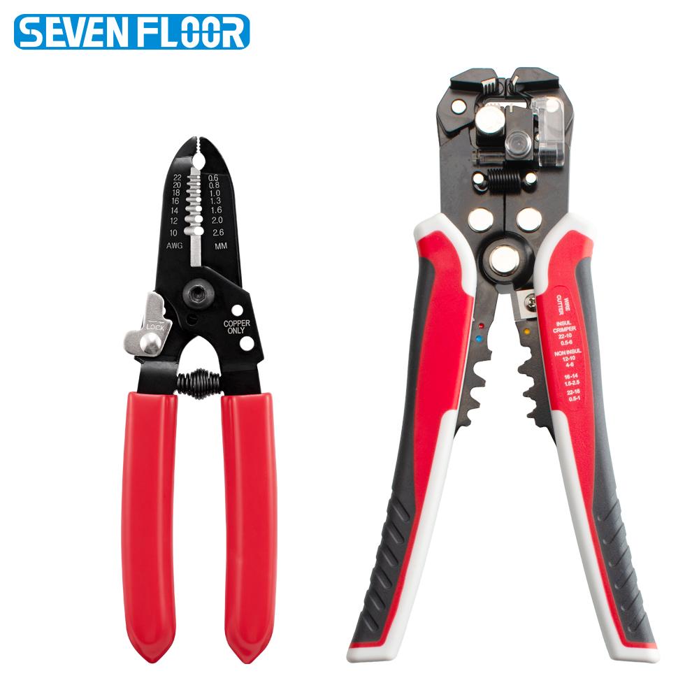 Multifunctional Wire Stripper Tool Kit Pliers AWG24-10 Stripping Cutter Crimping Cable 3 In1 Wire Electrician Repair Tools