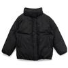 NANGA STAND COLLAR DOWN JACKET W (WOMEN) Stand Collar Down Jacket, Women's Outerwear, Nylon, Outdoor (JP, Alphabet, L, Black)
