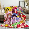 130×150 Kawaii Cartoon Flannel  Warm Cute Comfort Soft Plush blanket girls for sofa art living room office bedroom travel gift
