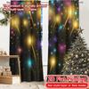 2D Flat Printing  2pcs NewYear Fashionable Chic Curtains Polyester Curtains Room Decor Decorative for Living Room   Bedroom