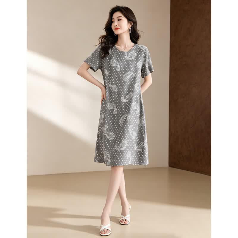 D.F.DEAR Elegant Polka Dot Printed Midi Dress