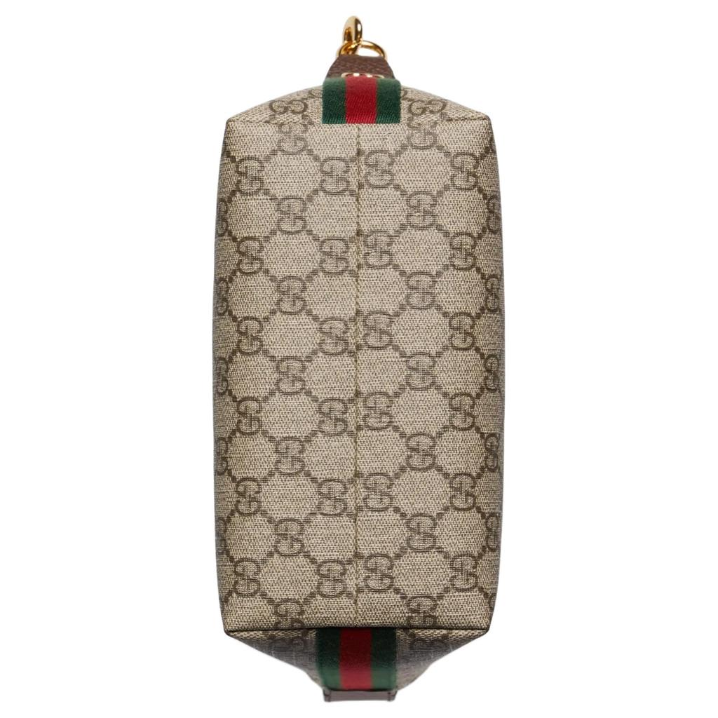 Gucci Ophidia Bandoulière Amovible Fermeture Éclair Sac à Main en Toile Suprême Monobretelle pour Femme Marron