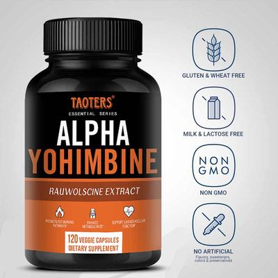 Alfa-Yohimbin Kapslar Främjar Fettförbränning och Ökar Metabolismen 120 Kapslar