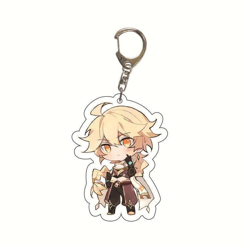 

Фигурка Геншин Импакт Брелок Брелок Чжун Ли Кадзуха Игрушка Подвеска на сумку Подарок Аниме Light Yellow