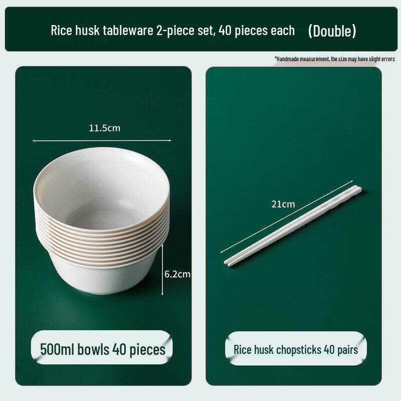 Cream Style Rice Husk Disposable Bowl
