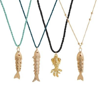 Elegant Adjustable Fish Charm Necklace Modern Women Pendant Neckchain Jewelry Gift For Special Occasion