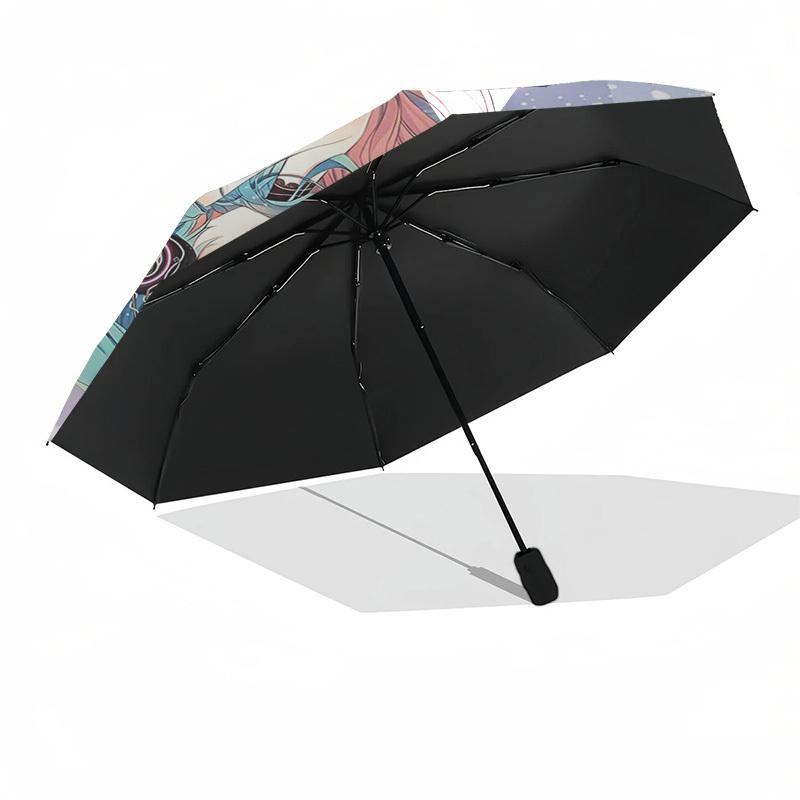 1pc Anime Character Outdoor Umbrella - Automatic Opening/Closing, 3-Fold Design, 8-Bone Iron Frame, Perfect Gift for Fans, Travelers, Daily Use, and F
