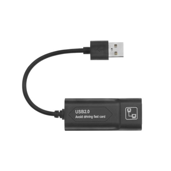 Portable USB 2 Cable Network Card Wired Built-in Drive-free Ethernet Adapter