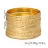 New metal bracelet set, female exaggerated bohemian feng shui ripple smooth surface stacked bracelet 10-piece set