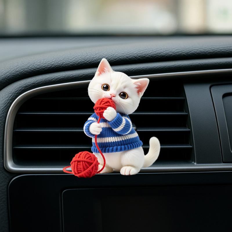 2D Acrylic Perfume Diffuser Car Air Freshener Clip Car Air Conditioning Vent Decoration Car Interior Aromatherapy Clip
