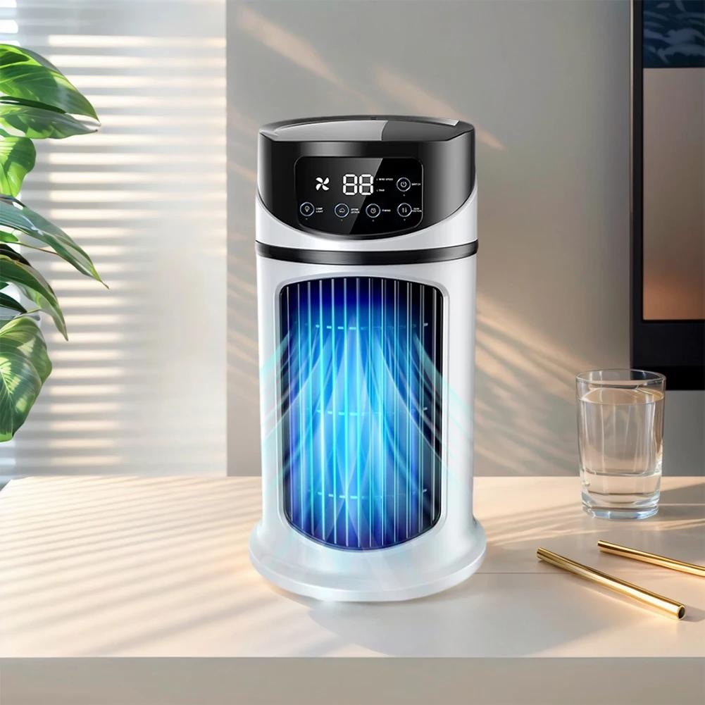 3-in-1 Leiser Kühlender Schreibtischventilator Weitwinkel-Luftverteilung Verstellbarer Leiser Tischventilator Wind Luftkühler für Büro und Schlafzimmer