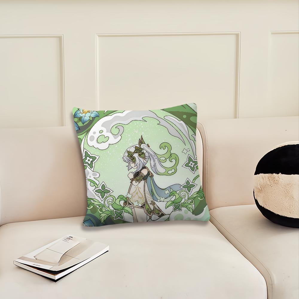 Game Genshin Impact girl a cushion cover Pillow Cover Decoration Room Home Sofa living Office Car Nordic Simplicity