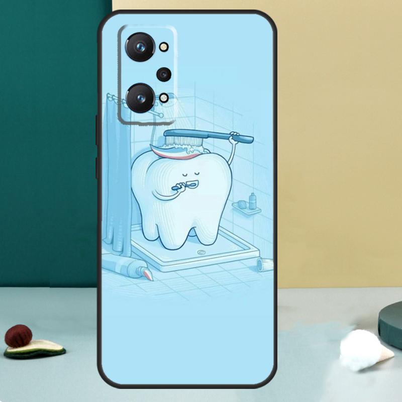 Cartoon Dentist Dental Crowned Teeth For Realme 14 13 Pro Plus 10 11 12 GT 5 6 6T GT7 Pro C61 C55 C53 C51 C21Y C25S C75 C67 Case