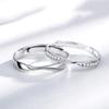 Mobius Zirconia Diamond Adjustable Couple Rings - Elegant Men's & Women's Wedding Bands