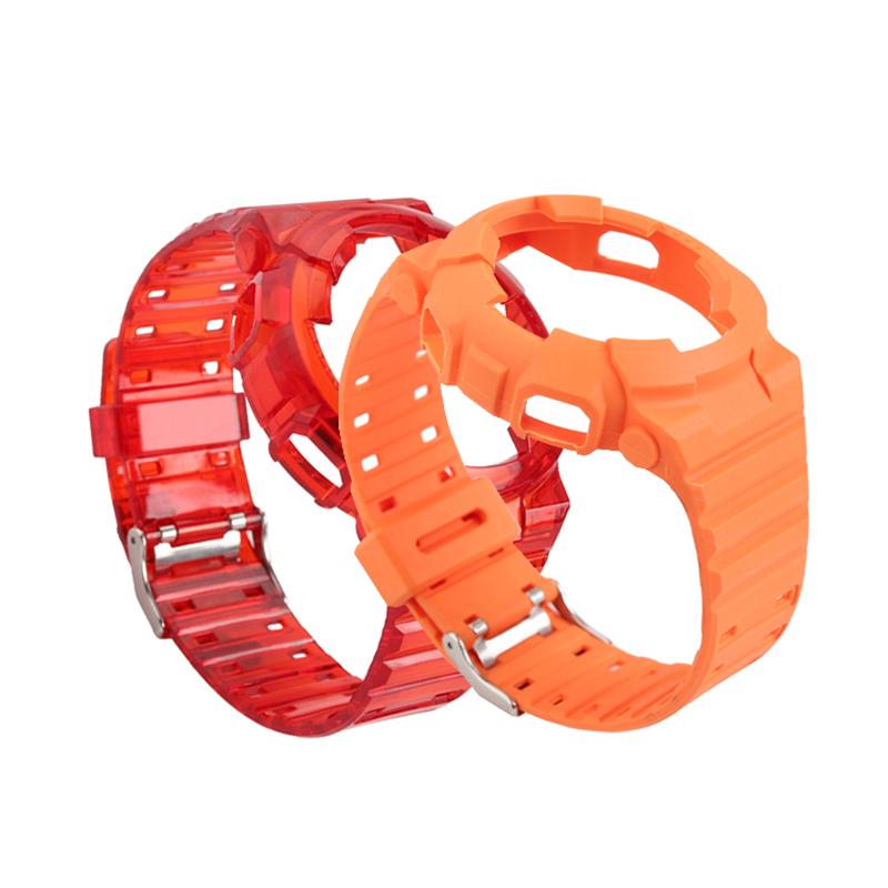 Silicone Watch Case Strap for Casio Watchband Bezel GA-100/110/120/140 GD-100/110/120 5081 5229 scrub/Transparent TPU Accessorie