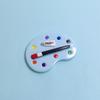 100pcs Creative School Resin Paint Tray Flat Back Flatback Cabochons for Hairpin Phone Case Scrapbooking DIY Jewelry Craft Decor